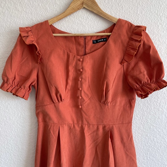 Sold🎉Shein orange dress - Picture 3 of 4